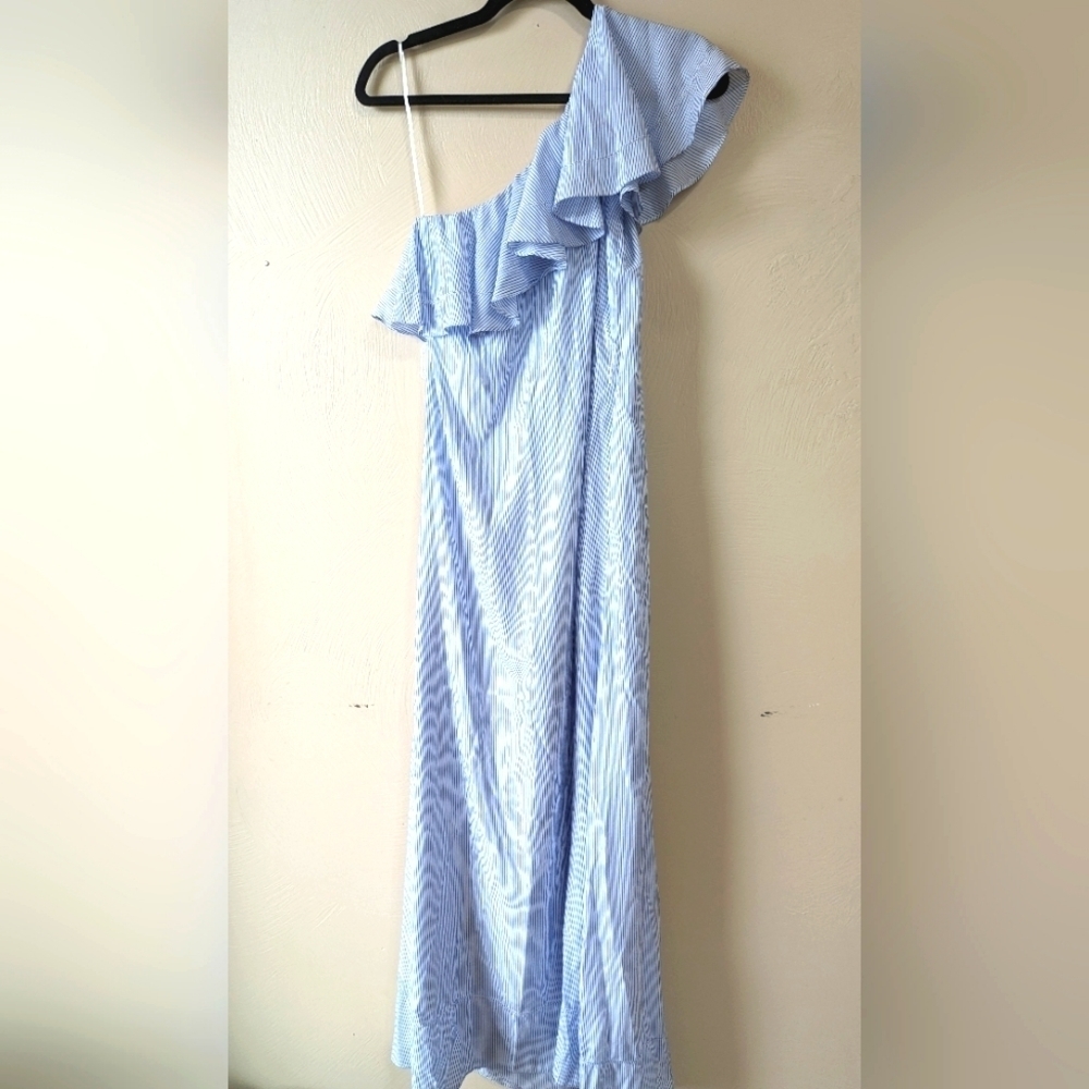 BANANA REPUBLIC One-shoulder Maxi Dress with Ruffle, XS